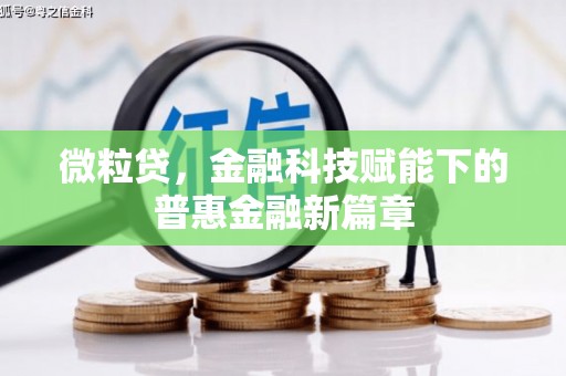 索县微粒贷，金融科技赋能下的普惠金融新篇章