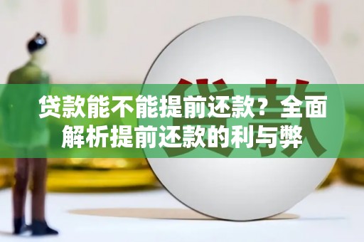 索县贷款能不能提前还款？全面解析提前还款的利与弊
