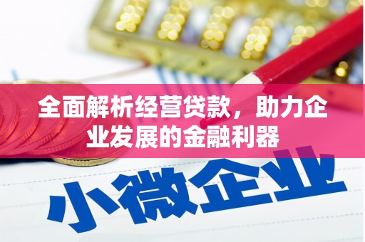 索县全面解析经营贷款，助力企业发展的金融利器