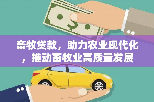 索县畜牧贷款，助力农业现代化，推动畜牧业高质量发展