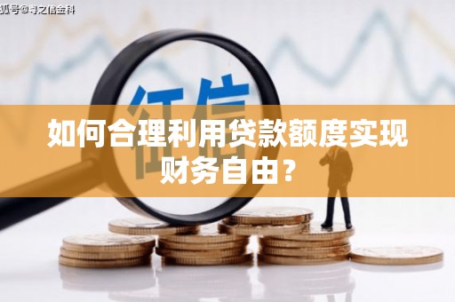 索县如何合理利用贷款额度实现财务自由？