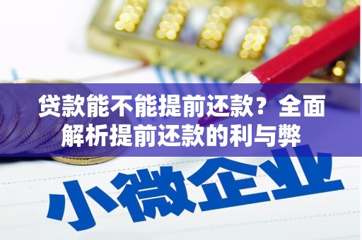 索县贷款能不能提前还款？全面解析提前还款的利与弊