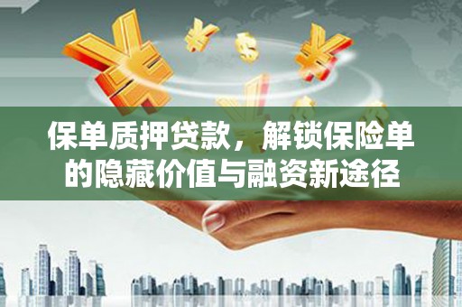 索县保单质押贷款，解锁保险单的隐藏价值与融资新途径