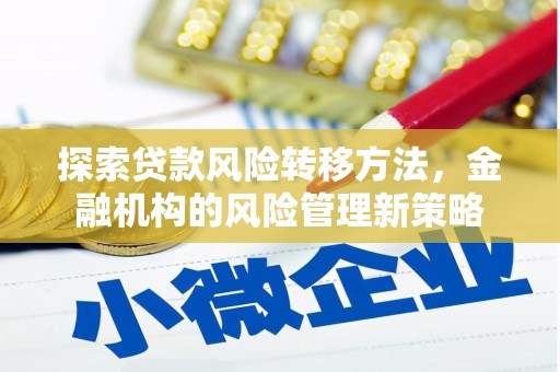 索县探索贷款风险转移方法，金融机构的风险管理新策略