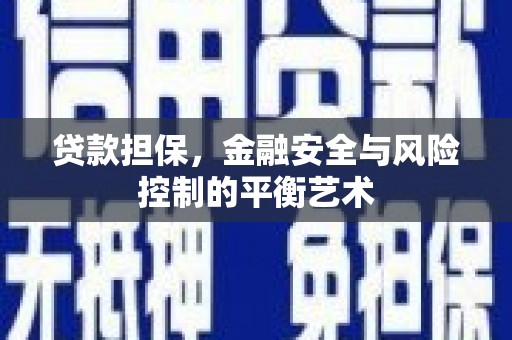 索县贷款担保，金融安全与风险控制的平衡艺术