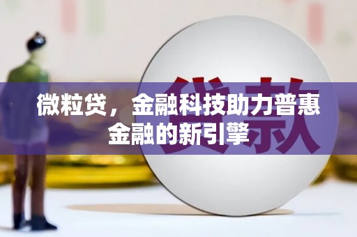 索县微粒贷，金融科技助力普惠金融的新引擎