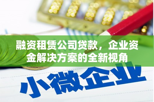 索县融资租赁公司贷款，企业资金解决方案的全新视角