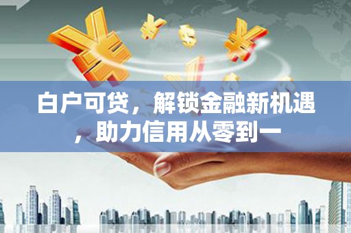 索县白户可贷，解锁金融新机遇，助力信用从零到一