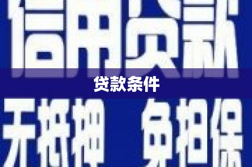 索县贷款条件