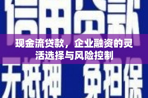索县现金流贷款，企业融资的灵活选择与风险控制