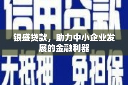 索县银盛贷款，助力中小企业发展的金融利器
