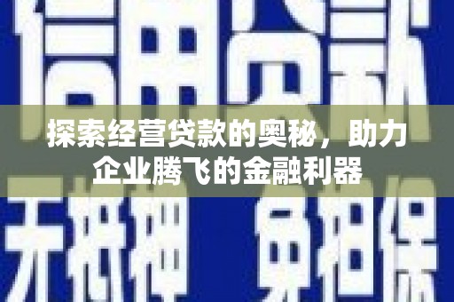 索县探索经营贷款的奥秘，助力企业腾飞的金融利器