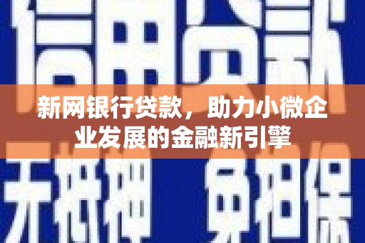 索县新网银行贷款，助力小微企业发展的金融新引擎