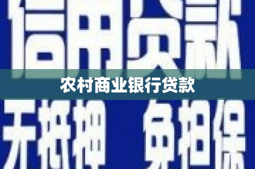 索县农村商业银行贷款