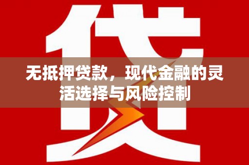 索县无抵押贷款，现代金融的灵活选择与风险控制