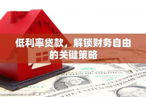 索县低利率贷款，解锁财务自由的关键策略