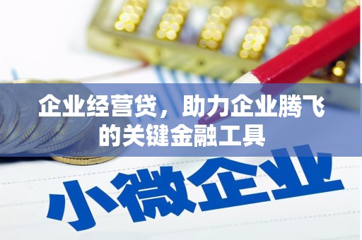索县企业经营贷，助力企业腾飞的关键金融工具
