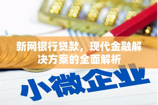 索县新网银行贷款，现代金融解决方案的全面解析