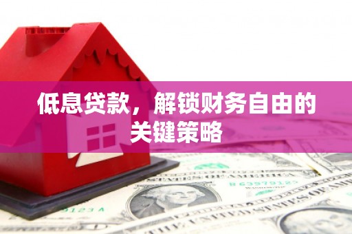 索县低息贷款，解锁财务自由的关键策略