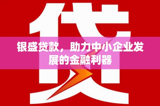 索县银盛贷款，助力中小企业发展的金融利器