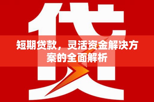 索县短期贷款，灵活资金解决方案的全面解析