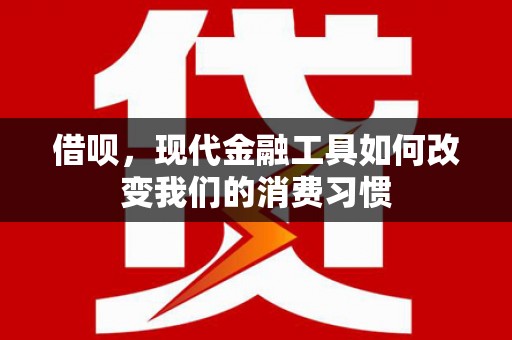 索县借呗，现代金融工具如何改变我们的消费习惯