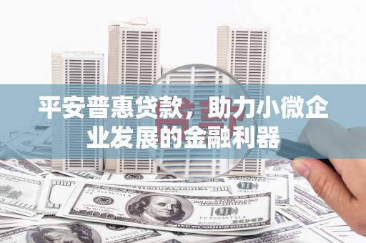 索县平安普惠贷款，助力小微企业发展的金融利器