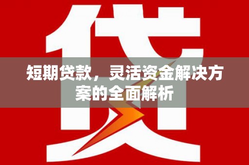 索县短期贷款，灵活资金解决方案的全面解析