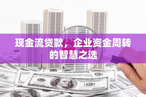 索县现金流贷款，企业资金周转的智慧之选