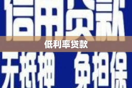 索县低利率贷款