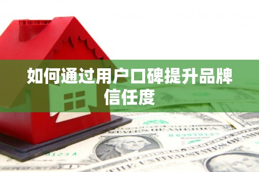 索县如何通过用户口碑提升品牌信任度