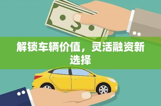 索县解锁车辆价值，灵活融资新选择