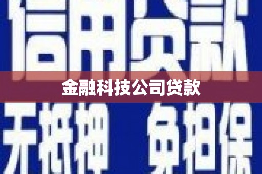 索县金融科技公司贷款