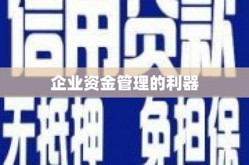 索县企业资金管理的利器