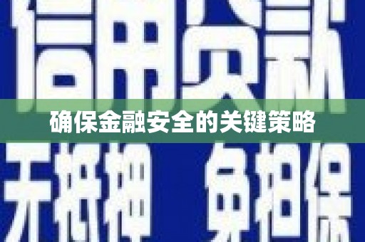 索县确保金融安全的关键策略