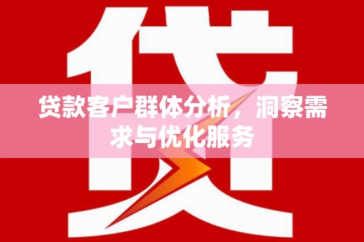 索县贷款客户群体分析，洞察需求与优化服务